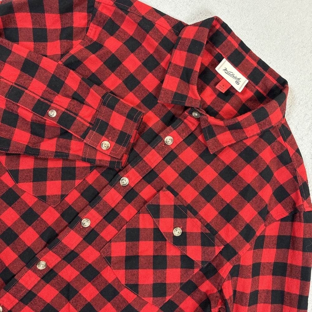 Woolrich Mens Red‎ Black Buffalo Plaid Flannel Button Down Shirt Small NWOT